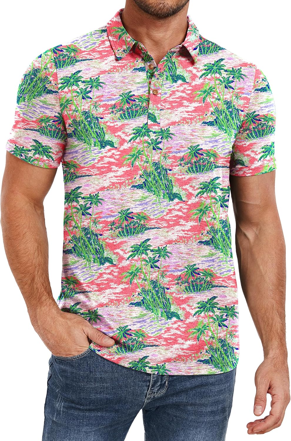 PEGENO Mens Polo Shirts Short Sleeve Casual Cotton Golf Shirts Performance Polo Shirts for Men