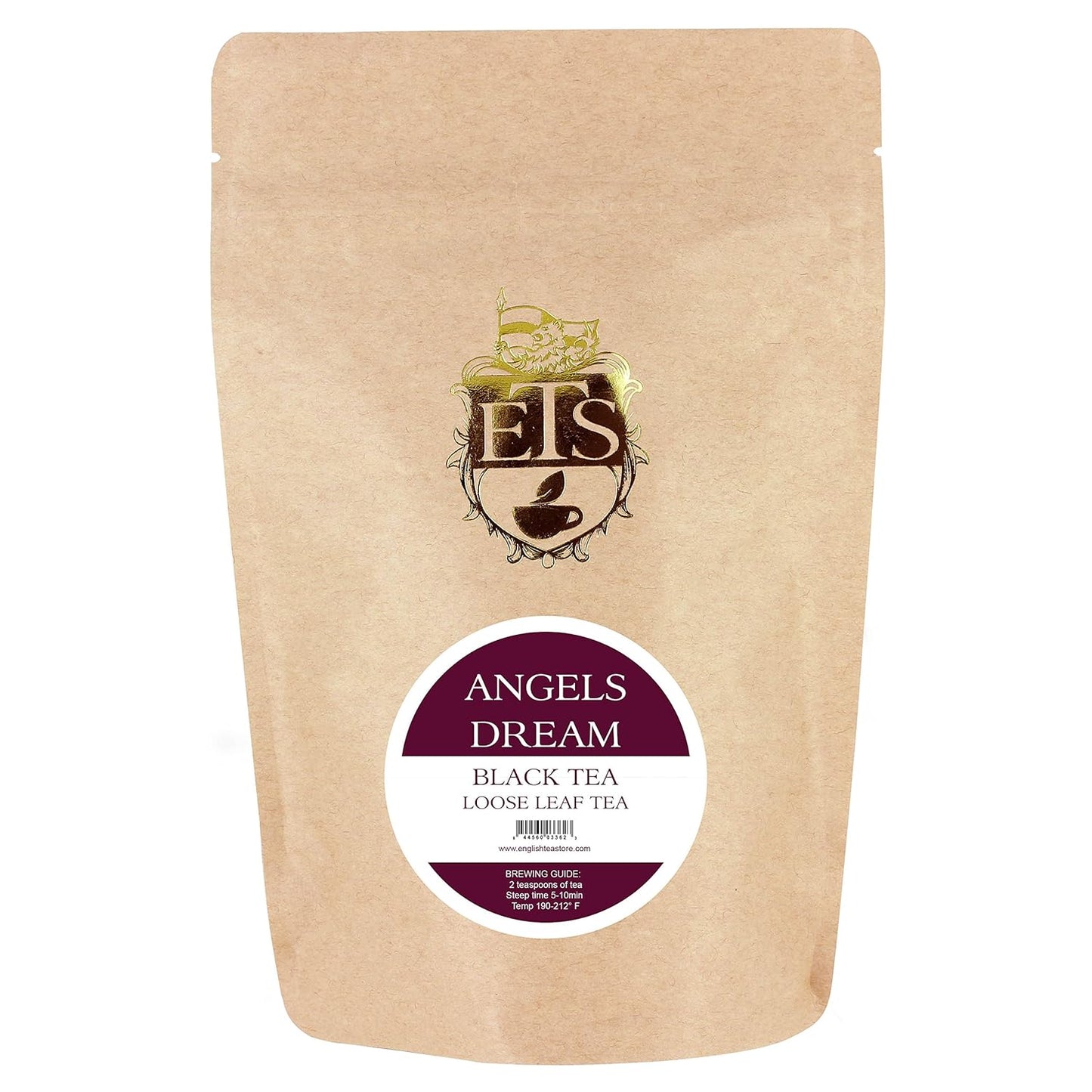 English Tea Store Angels Dream - Black Tea | Loose Leaf Pouches - 4oz | Maple and Wild Blackberry Flavored Blend | Assam Sri Lanka and Formosa Tea Fusion | Sweet Fruity Tea