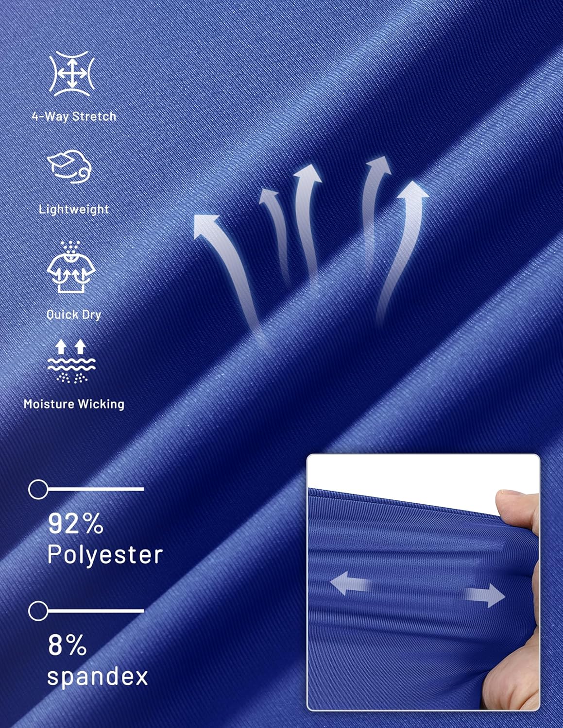 MIER Men's Dry Fit Workout T-Shirts Athletic Running Tee Short Sleeve Crew Neck Gym Tops, Polyester, Moisture Wicking