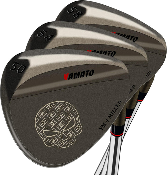 Yamato Golf Wedge Set or Individual Golf Wedges 50/52/54/56/58/60 Golf Gap Wedge Sets Sand Wedge|Lob Wedge Golf Clubs for Men & Women Milled Face for High Spin