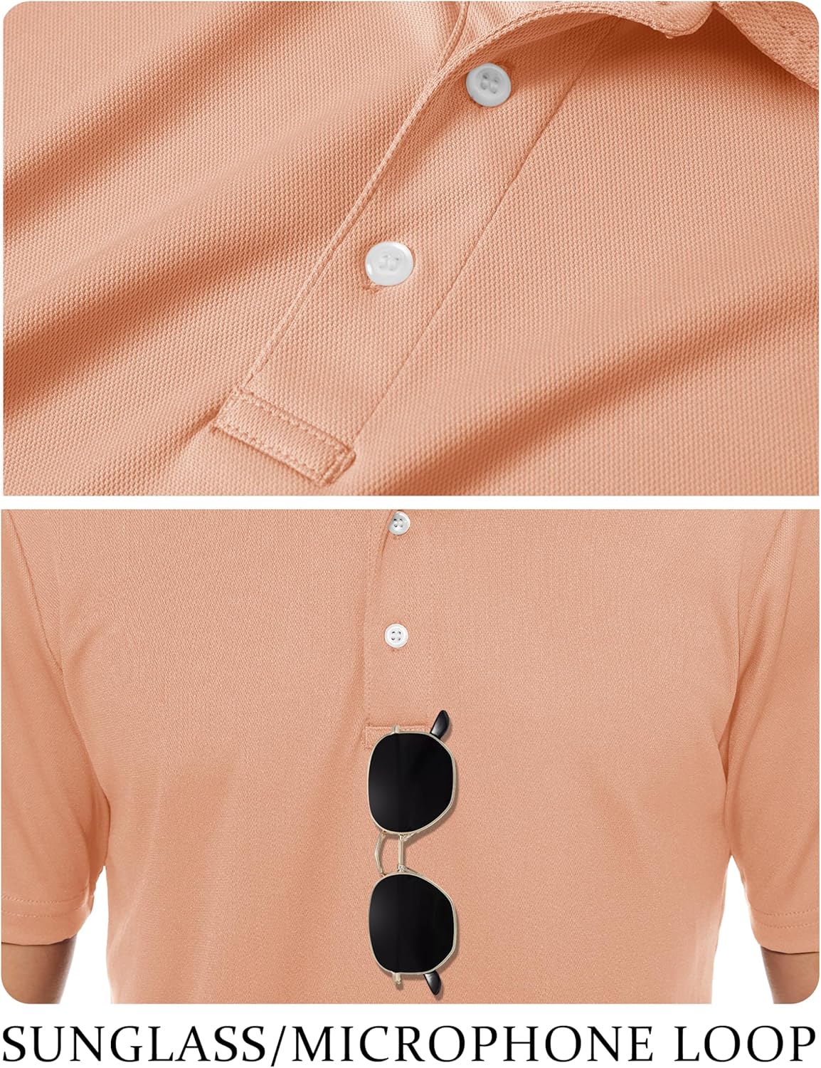 TACVASEN Mens Golf Shirt Dry Fit Mens Polo Shirts Short Sleeve Performance Golf Polos for Men with Collar Work Shirts