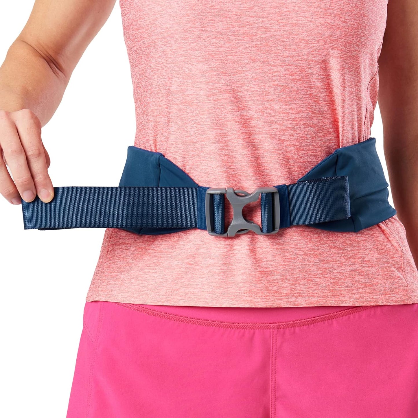 Nathan Running Belt Adjustable Fit Zipster, Zippered, Weather-Resistant Pocket & Two Quick-Stash Pockets for Running Gear, Running Fanny Pack, Walking, Hiking, Gym