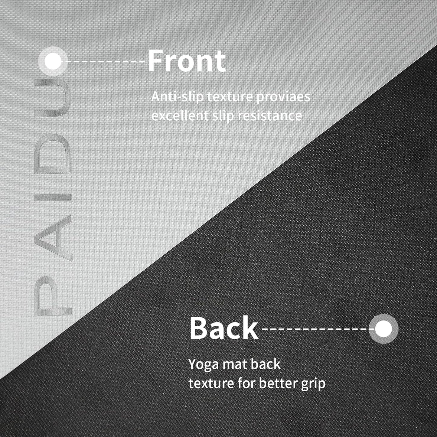 Yoga Mat Non Slip Anti-tear,extra thick-2/5 inch（10MM）High Resiliency Professional POE Yoga Mats for Women Men Kids,72"x24"inch,Workout, Yoga, Pilates and Floor Exercise, with Carrier Strap