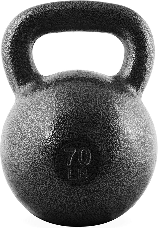 WF Athletic Supply Hammerstone Painted Cast Iron Kettlebells, Home & Gym Equipment, Great for Strength Training, Full Body Workout & Crossfit Training, Color & Size Options Available in 10-80 Pounds