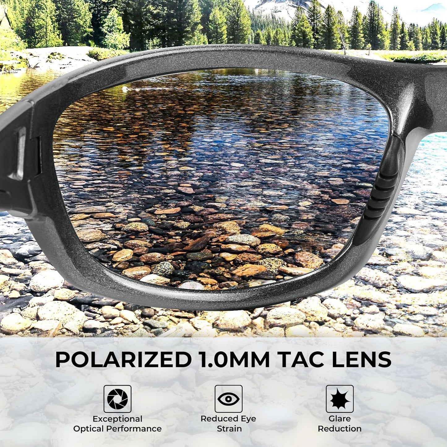 KastKing Hiwassee Polarized Sport Sunglasses for Men and Women, Wrap Sunglasses for Fishing Cycling and Running,UV Protection