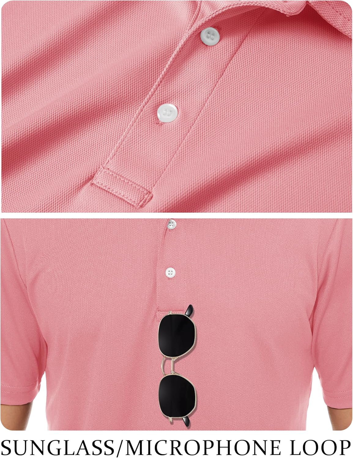 TACVASEN Mens Golf Shirt Dry Fit Mens Polo Shirts Short Sleeve Performance Golf Polos for Men with Collar Work Shirts