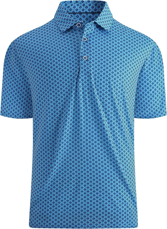 WARHORSEE Golf Polo Shirts for Men Short Sleeve Wrinkle Free 4 Way Stretch Moisture Wicking Performance Collared Tshirts
