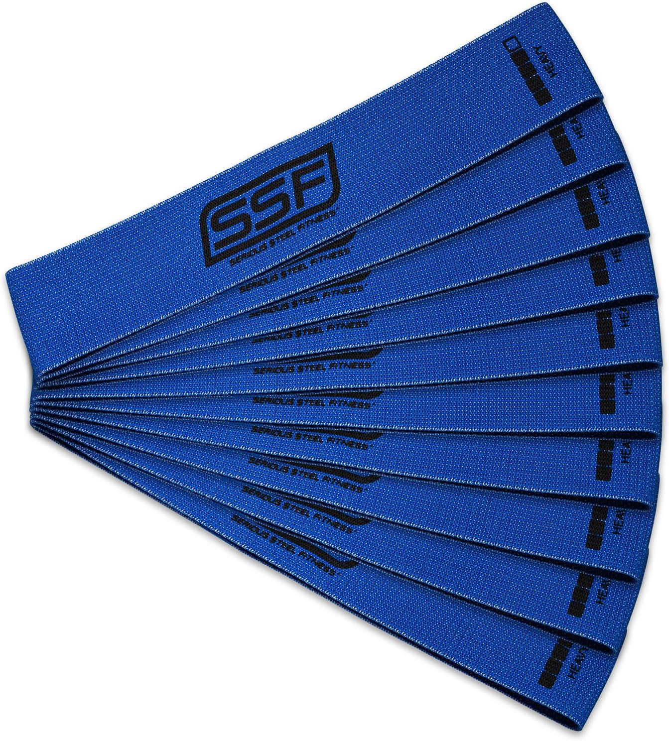 Serious Steel Fitness Fabric Mini Loop Non-Slip Resistance Band Set | Warm-Up, Physical Therapy, Glute Training, Speed and Agility Exercise Bands