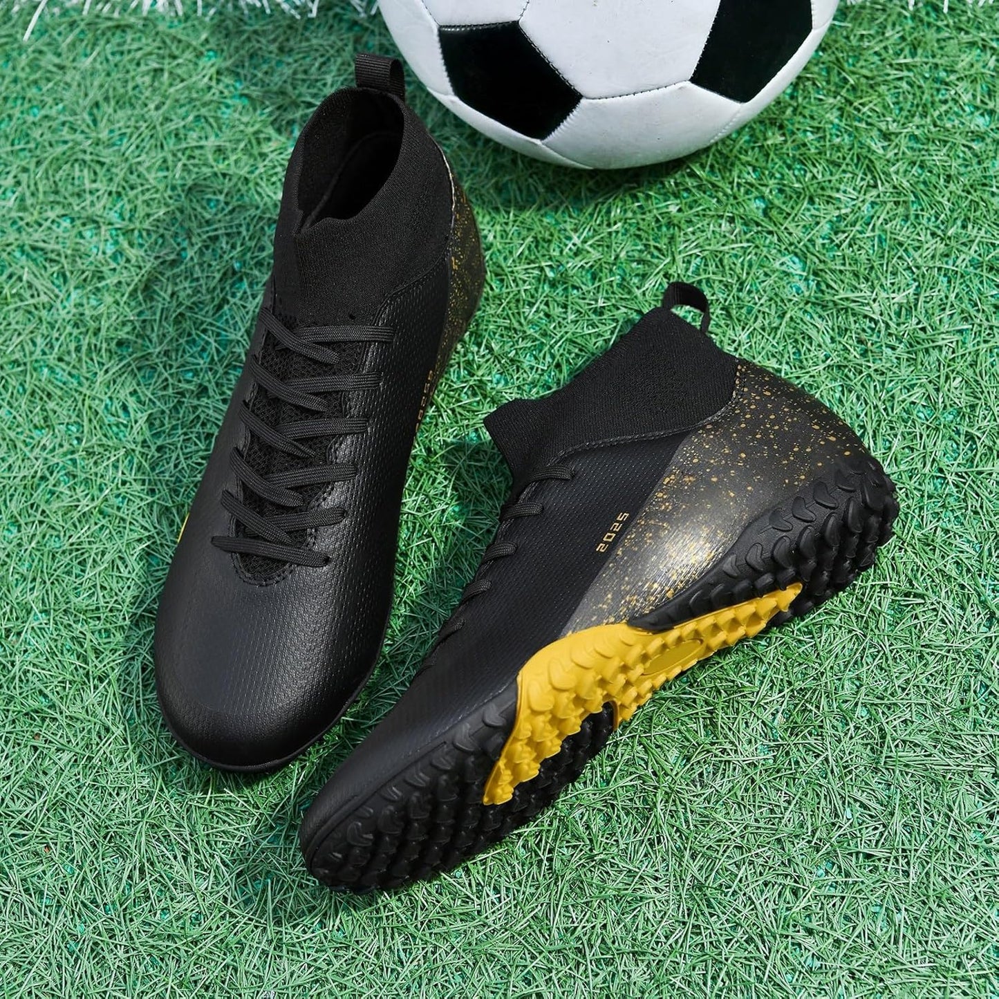 Soccer Cleats for Mens Womens Indoor Soccer Shoes Unisex Baseball Turf Shoes Youth Rugby Shoes Adult AG FG TF Football Boots Wide Training Sneaker