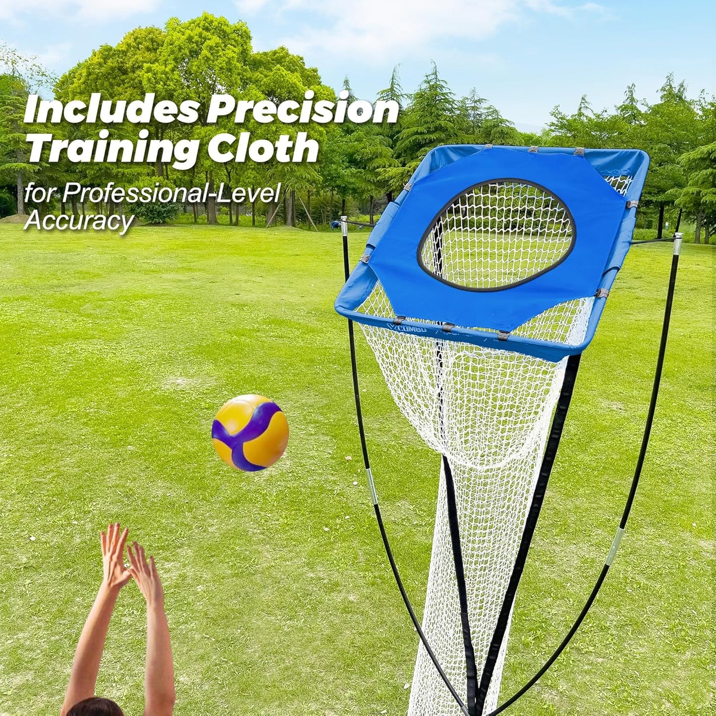 Volleyball Setter Trainer Net, Adjustable Height for Indoor and Outdoor Practice, Perfect for Serving, Spiking, and Setting Training Equipment