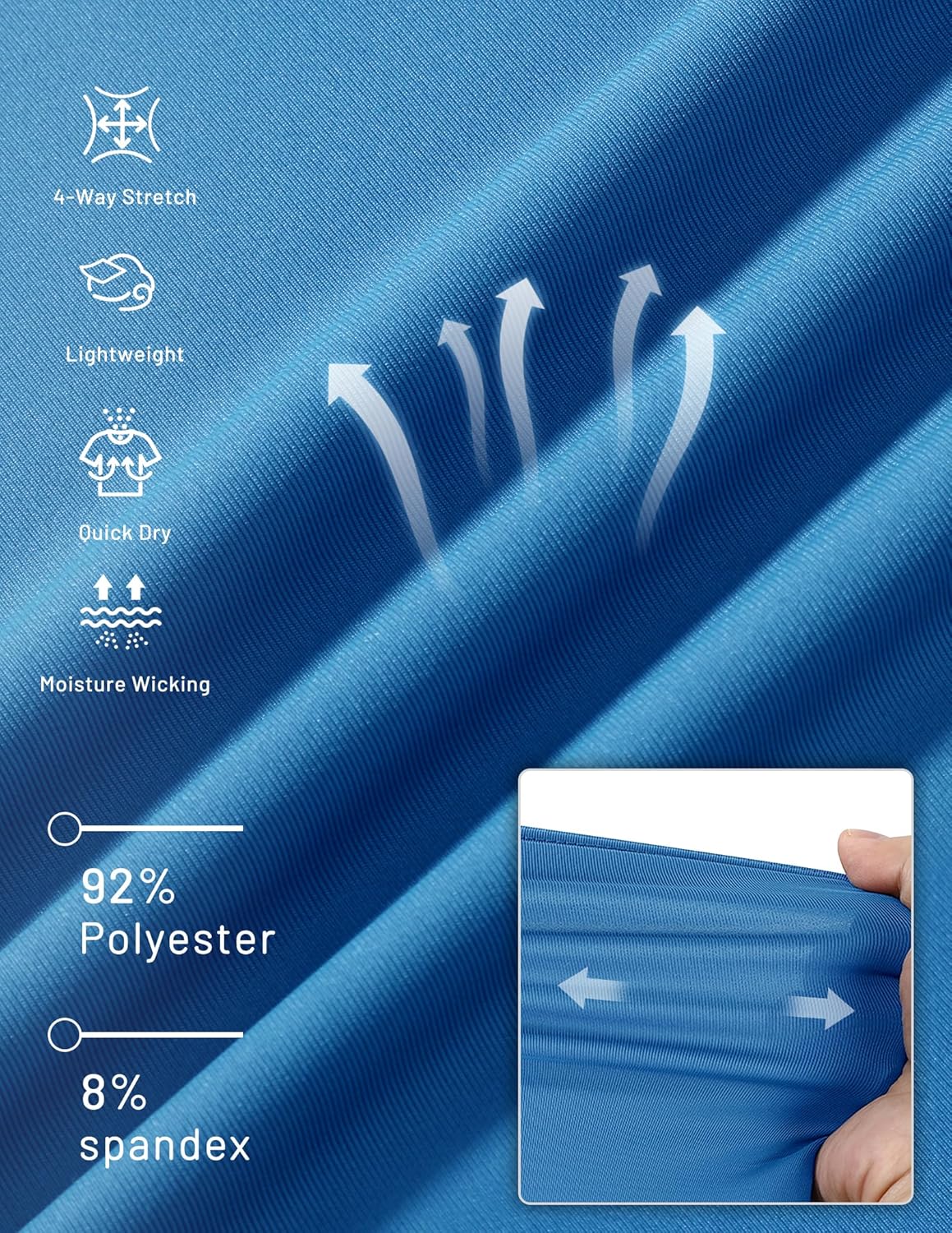 MIER Men's Dry Fit Workout T-Shirts Athletic Running Tee Short Sleeve Crew Neck Gym Tops, Polyester, Moisture Wicking