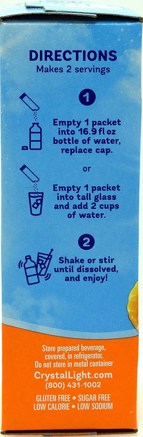 Crystal Light On The Go Citrus With Caffeine Drink Mix, 10-Packet Box (Pack of 26)