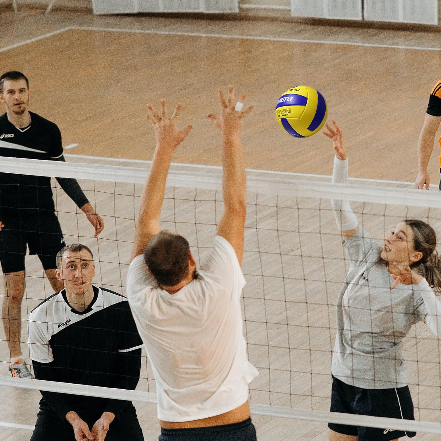 Official Size 5 Volleyball, Soft Indoor Outdoor Volleyball for Game Gym Training Beach Play, 2 Pcs Per Pack with Pump Kit