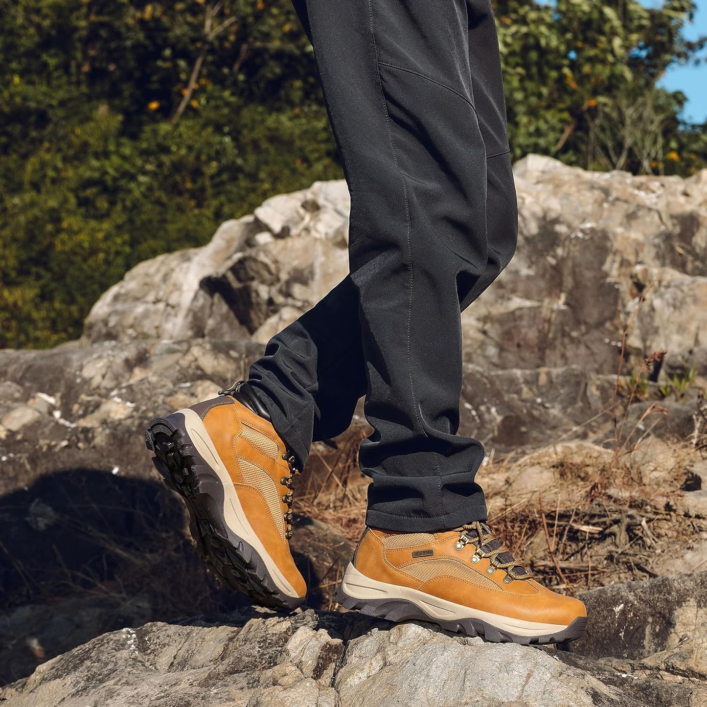 CC-Los Men's Waterproof Hiking Boots Outdoor Relaxed Fit Lightweight Size 7-13.5