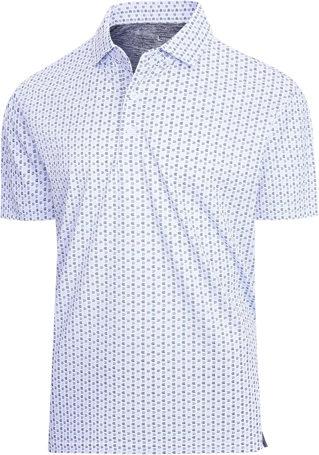 SAMERM Mens Golf Shirts Short Sleeve Dry Fit Performance Moisture Wicking Print Sport Polo Shirts for Men Casual