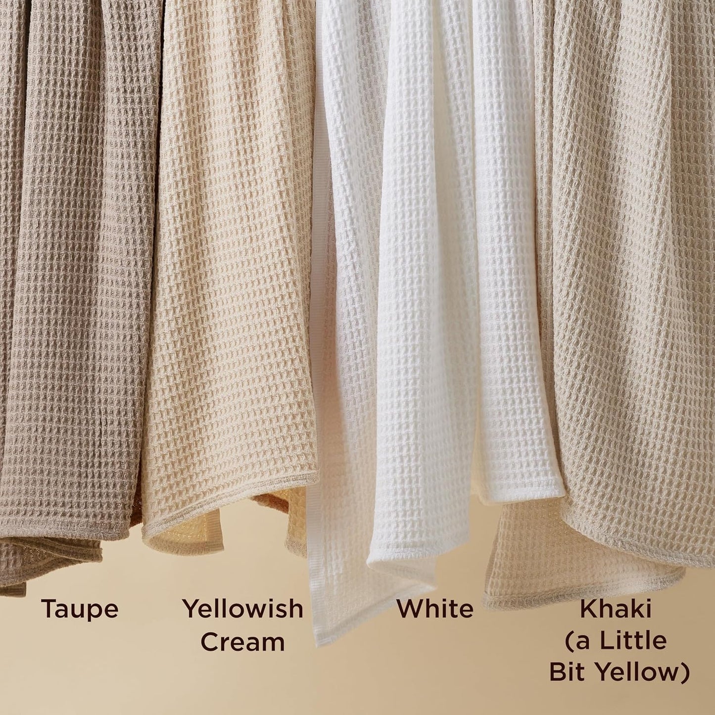 Bedsure 100% Cotton Blanket King Size for Bed - Breathable and Soft, Waffle Weave Blanket for Summer, Thick Cozy Fall Blankets for Women Gift, Taupe, 104x90 inches