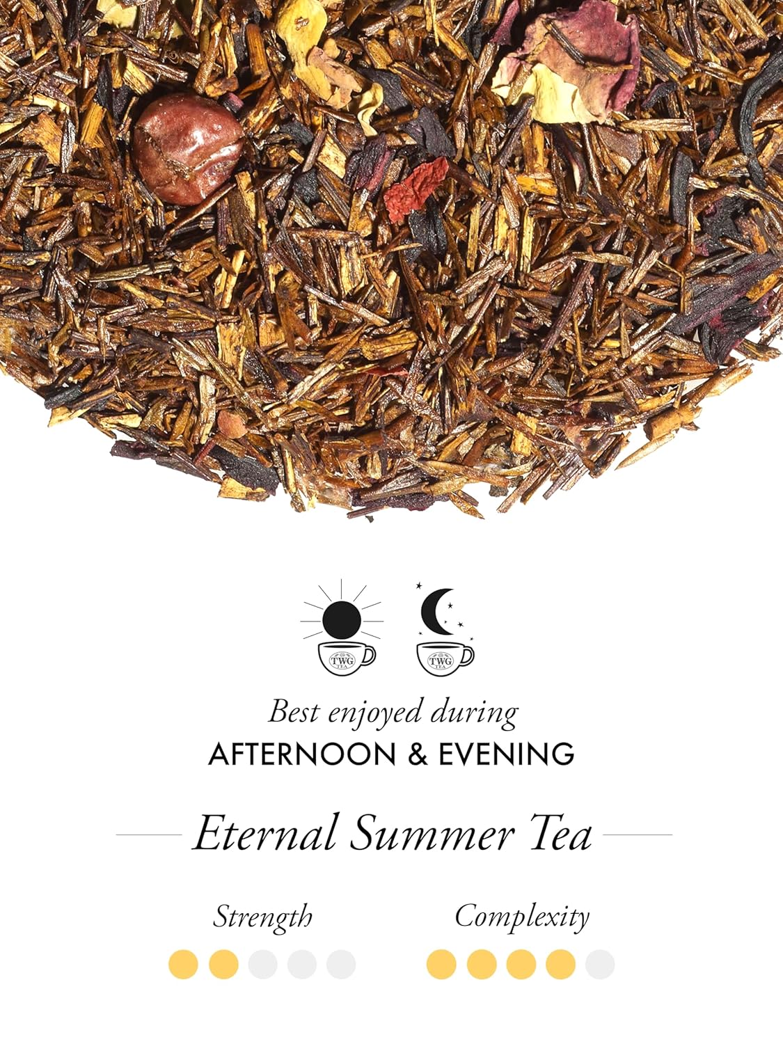 TWG Tea | Eternal Summer Tea | Rooibos Tea | Flowers & Redcurrant | 15 Hand Sewn Cotton Teabags | Gift Set