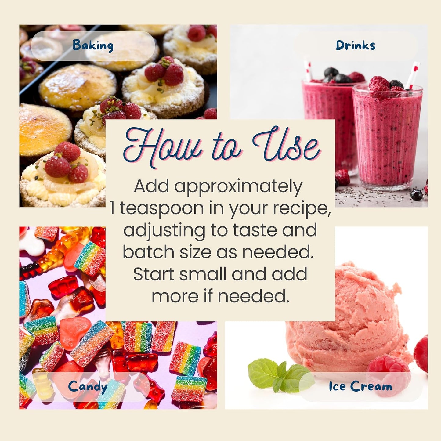 Natural Raspberry Extract - 2 oz - Water-Soluble - By Harvest Moon Delights - Raspberry Extract for Baking, Ice Cream, Drinks, and Candy - Flavoring - Sugar Free