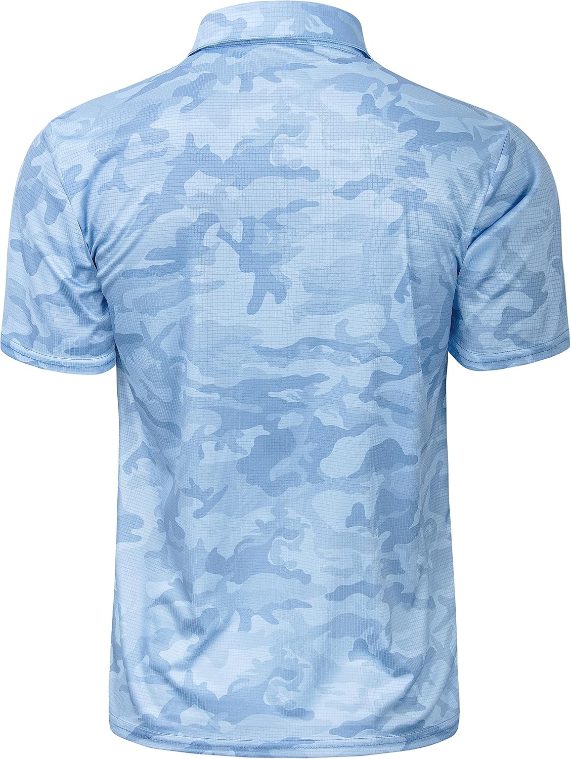 TAPULCO Mens Quick Dry Polo Shirts Camouflage Pattern Performance Athletic Lightweight Breathable Casual Golf Tshirts