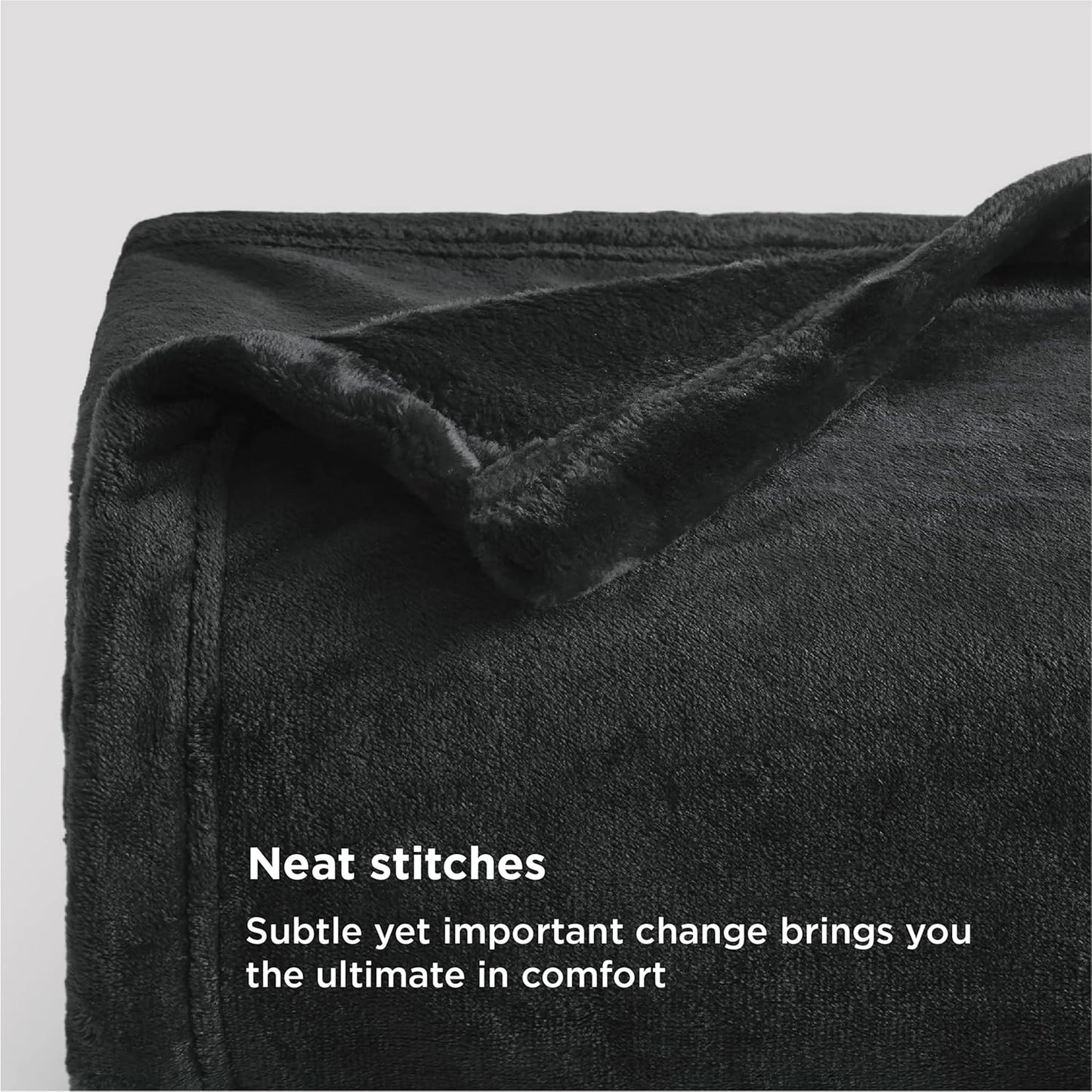 Bedsure Twin XL Fleece Blanket Dorm Bedding - Lightweight Soft Cozy Blankets for Bed, Sofa, Couch, Travel, Camping, Black, 66"x90"