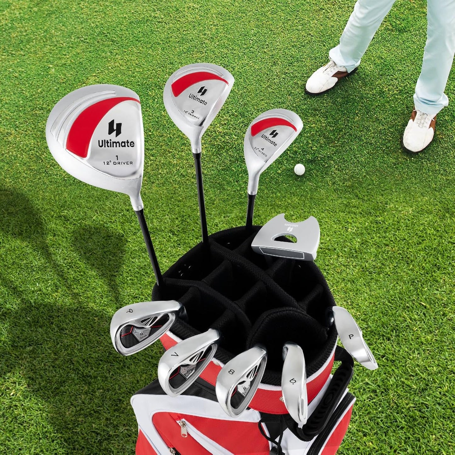 Goplus Complete Golf Club Set for Women, 9 Pieces Golf Clubs with #1 Driver, #3 Fairway, #4 Hybrid, #6 & #7 & #8 & #9 & #P Irons, Putter, Head Covers, Ladies' Right Handed