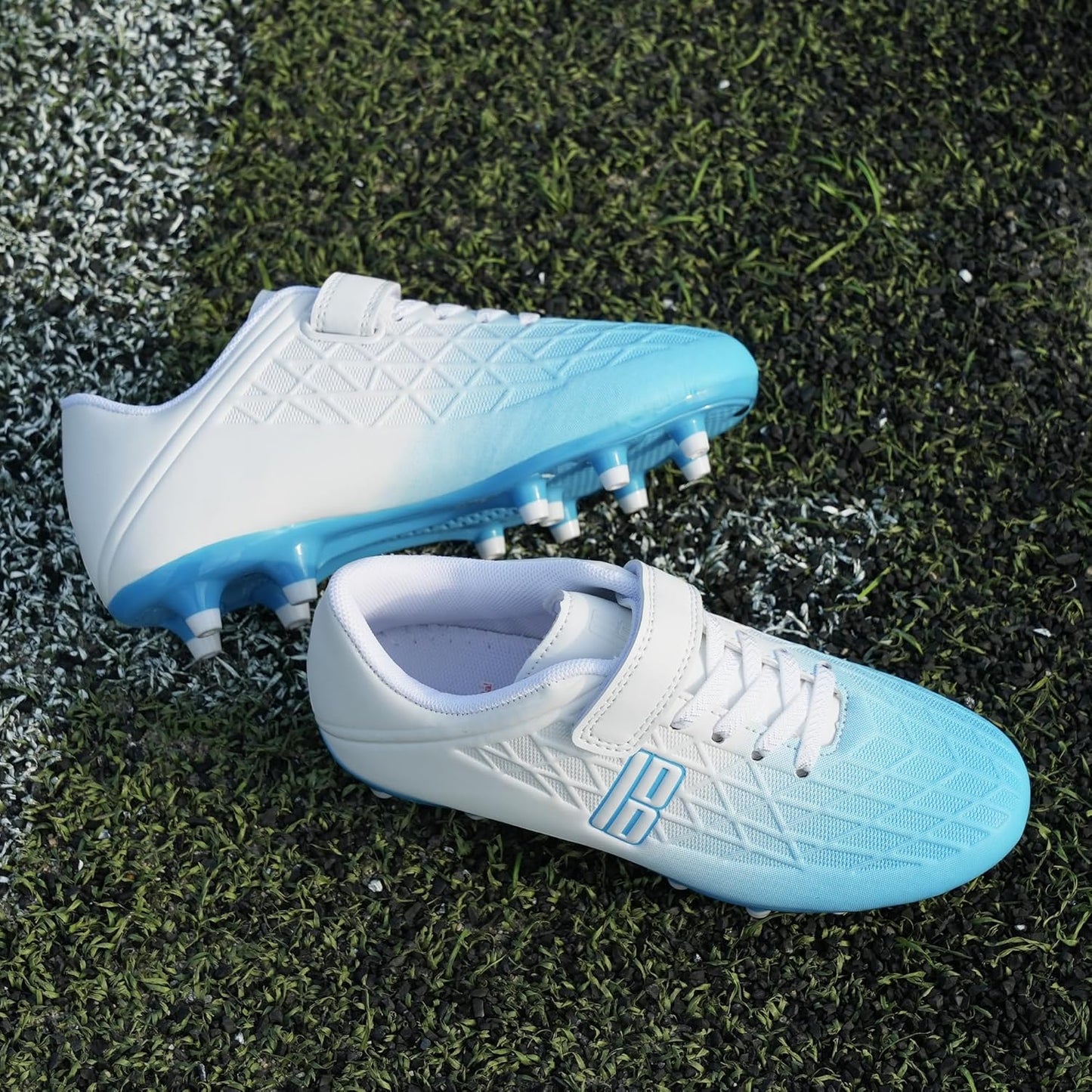 brooman Kids Firm Ground Soccer Cleats Boys Girls Football Cleats with Soccer Socks