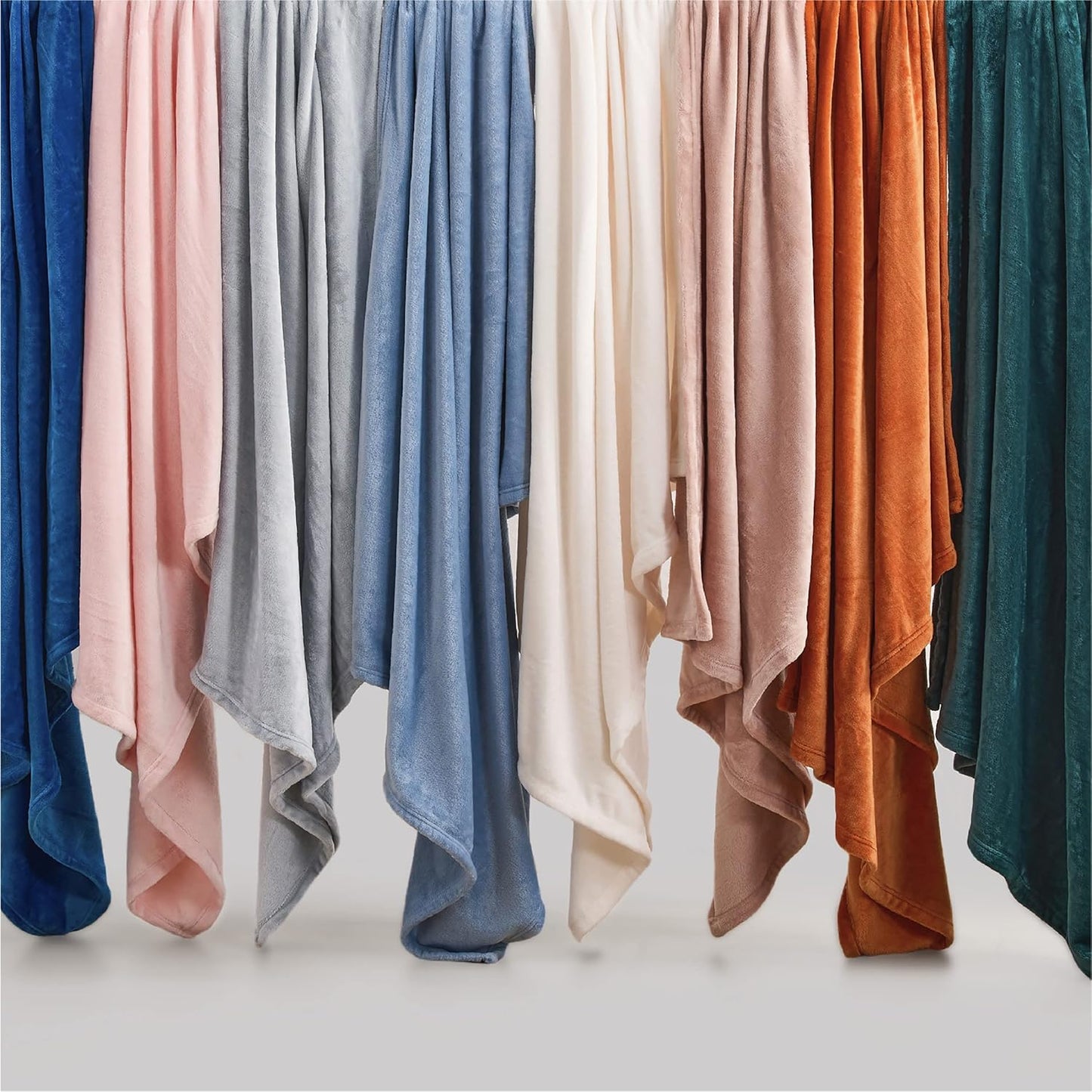 Bedsure Fleece Blankets Queen Size Light Grey - Bed Blanket Soft Lightweight Plush Fuzzy Cozy Luxury Microfiber, 90x90 inches