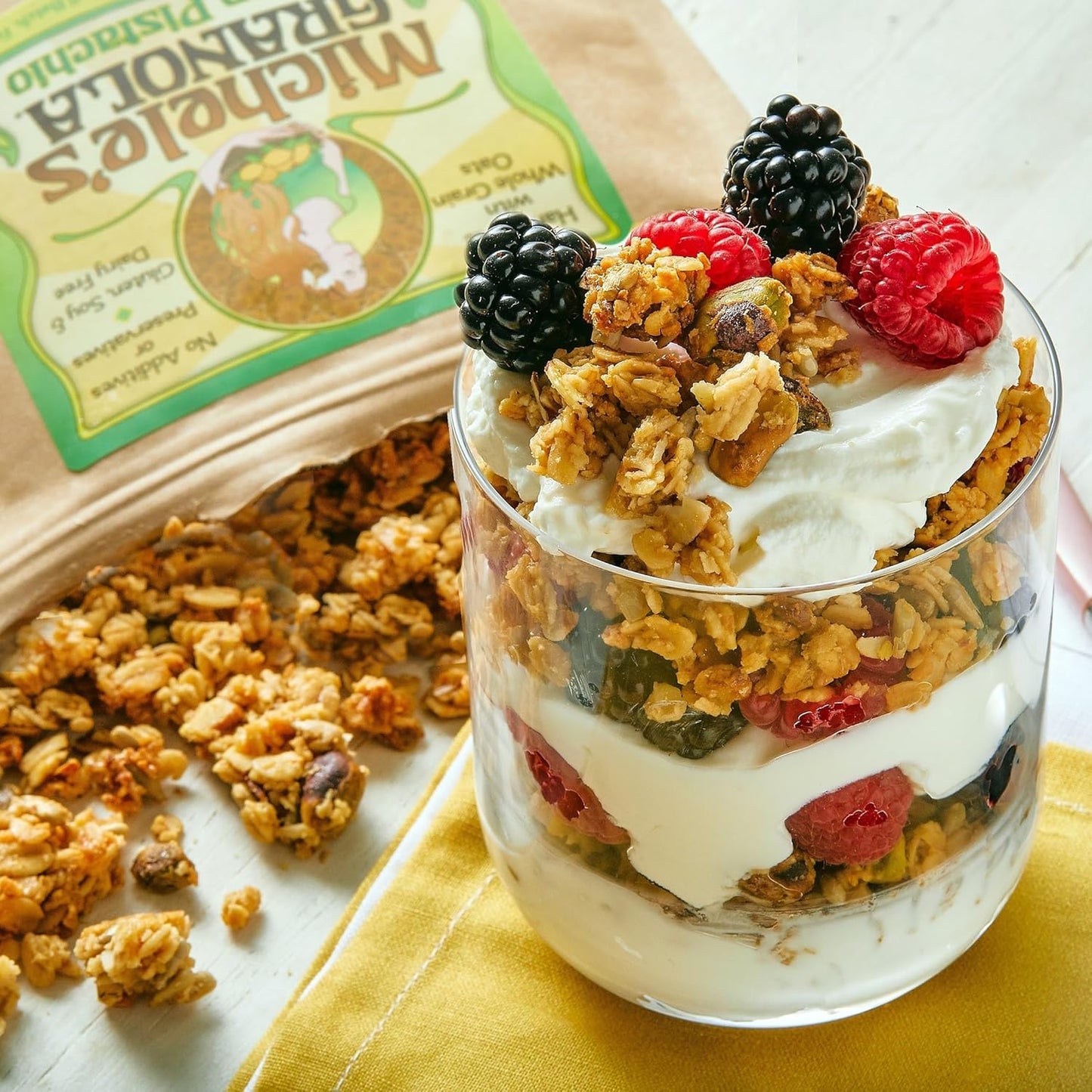 Michele's Granola - Lemon Pistachio - Handmade Non-GMO Whole Grain Oats - Free of Gluten, Soy, Wheat, & Dairy