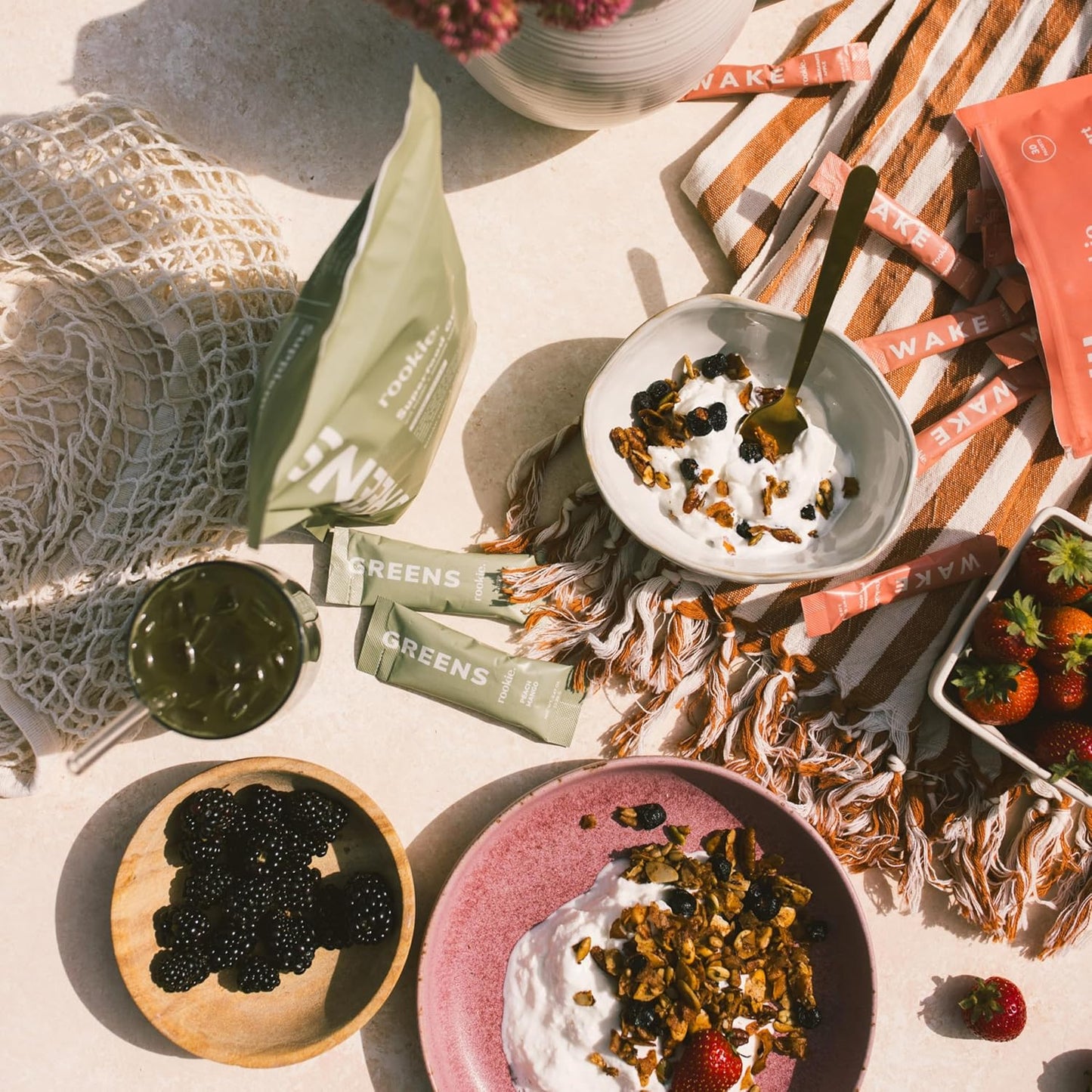 Rookie Wellness Greens + Superfoods - Greens Superfoods Powder Drink Made with Whole Food Sourced Ingredients Contains Vitamins, Probiotics, Antioxidants, and Baobab Fiber (30 Servings, Passion Guava)