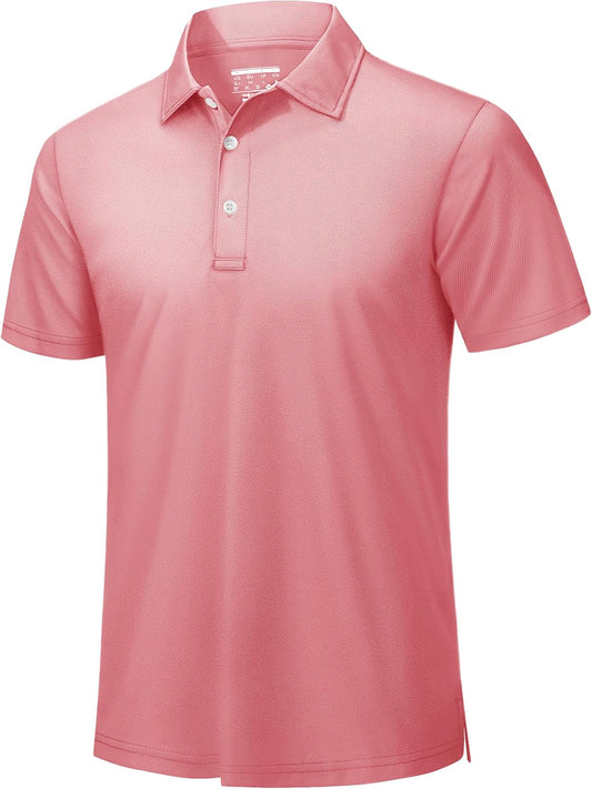 TACVASEN Mens Golf Shirt Dry Fit Mens Polo Shirts Short Sleeve Performance Golf Polos for Men with Collar Work Shirts