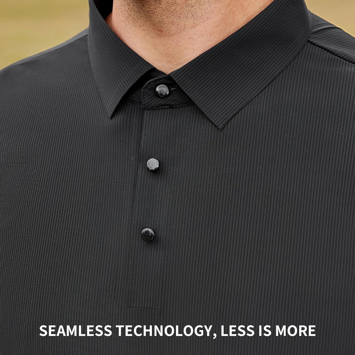 Esabel.C Golf Shirts for Men Dry Fit Performance Short Sleeve Print Moisture Wicking Collared Shirt