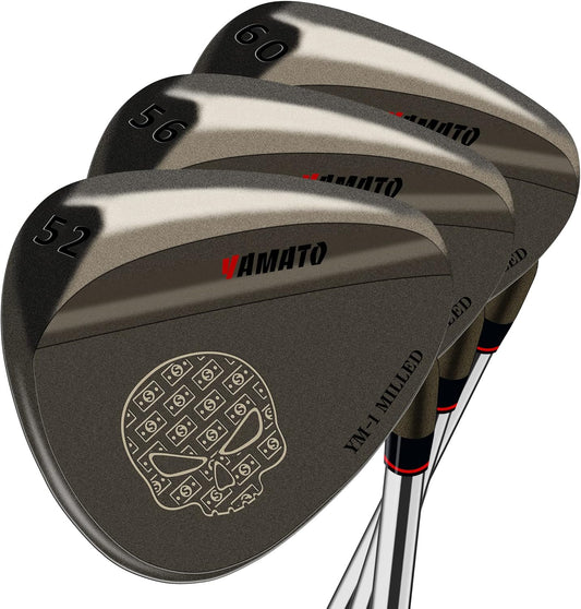 Yamato Golf Wedge Set or Individual Golf Wedges 50/52/54/56/58/60 Golf Gap Wedge Sets Sand Wedge|Lob Wedge Golf Clubs for Men & Women Milled Face for High Spin