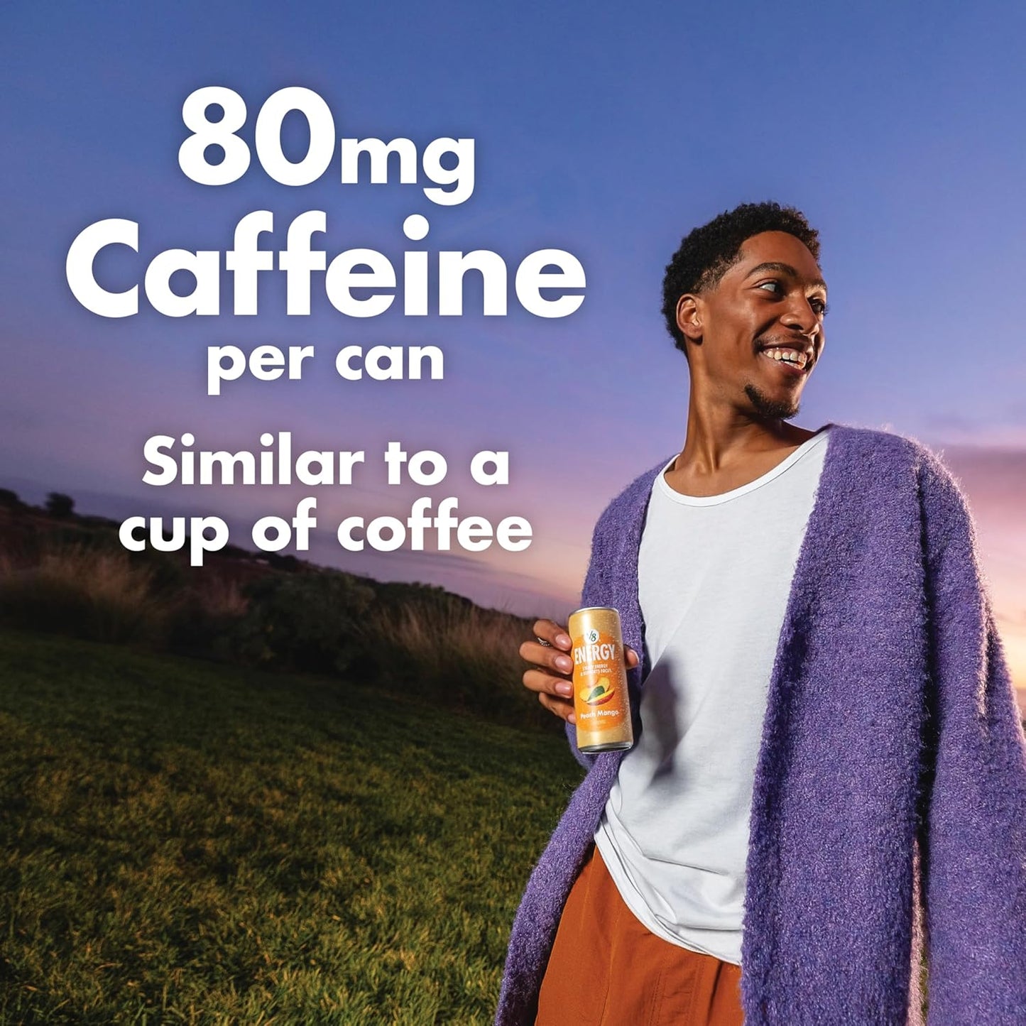 V8 +Energy Strawberry Banana Juice Energy Drink, 8 fl oz Can (24 Pack)