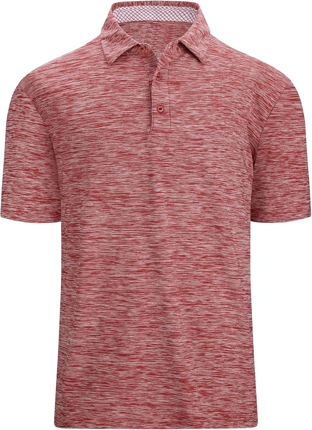 WARHORSEE Golf Polo Shirts for Men Short Sleeve Wrinkle Free 4 Way Stretch Moisture Wicking Performance Collared Tshirts