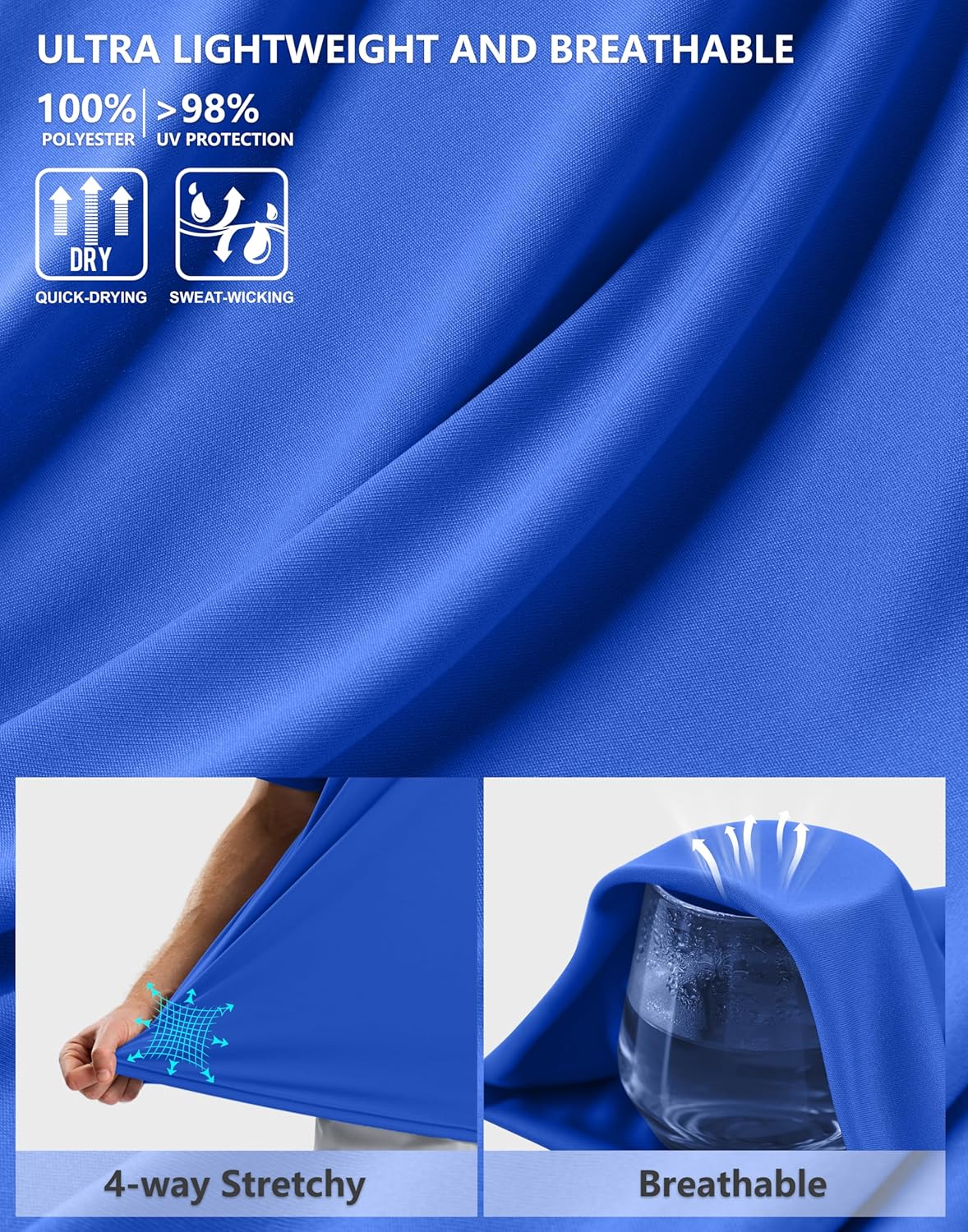 Pudolla Men's Workout Running T-Shirts Lightweight Quick Dry Athletic Gym Shirts for Men Short Sleeve Sport Tee Tops