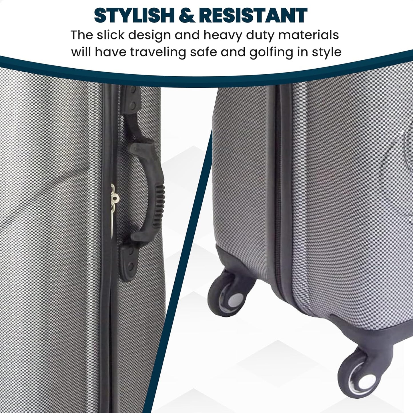 Samsonite Golf 6850 Hard Case Golf Travel Bag, Lightweight & Durable ABS Shell, Multi-Directional Wheels