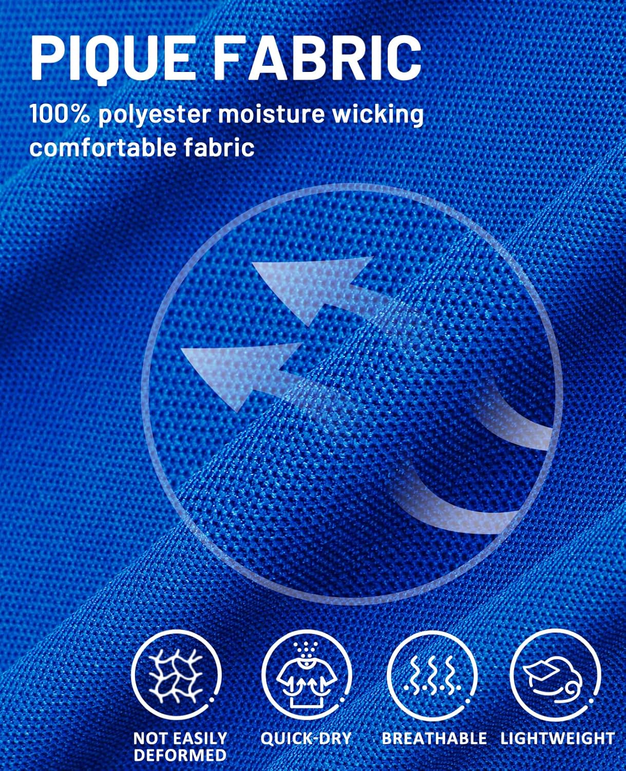 MIER Polo Shirts for Men Short Sleeve Quick Dry Polyester Collared Shirts Casual Golf Shirts, Moisture-Wicking