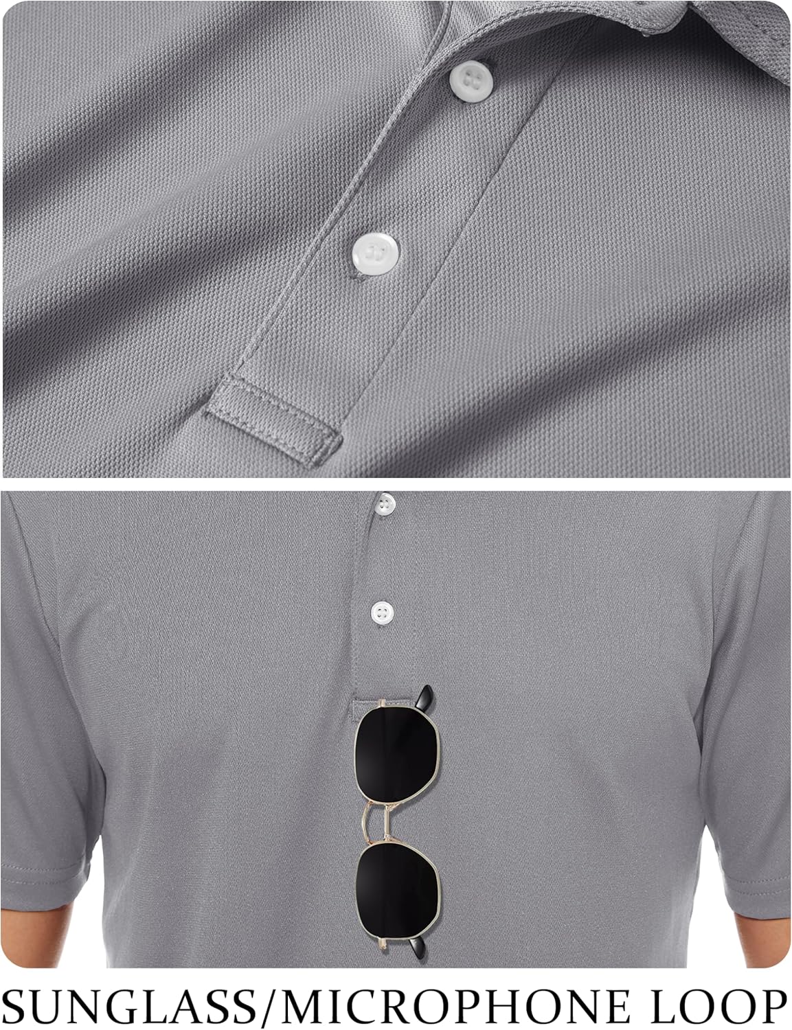 TACVASEN Mens Golf Shirt Dry Fit Mens Polo Shirts Short Sleeve Performance Golf Polos for Men with Collar Work Shirts