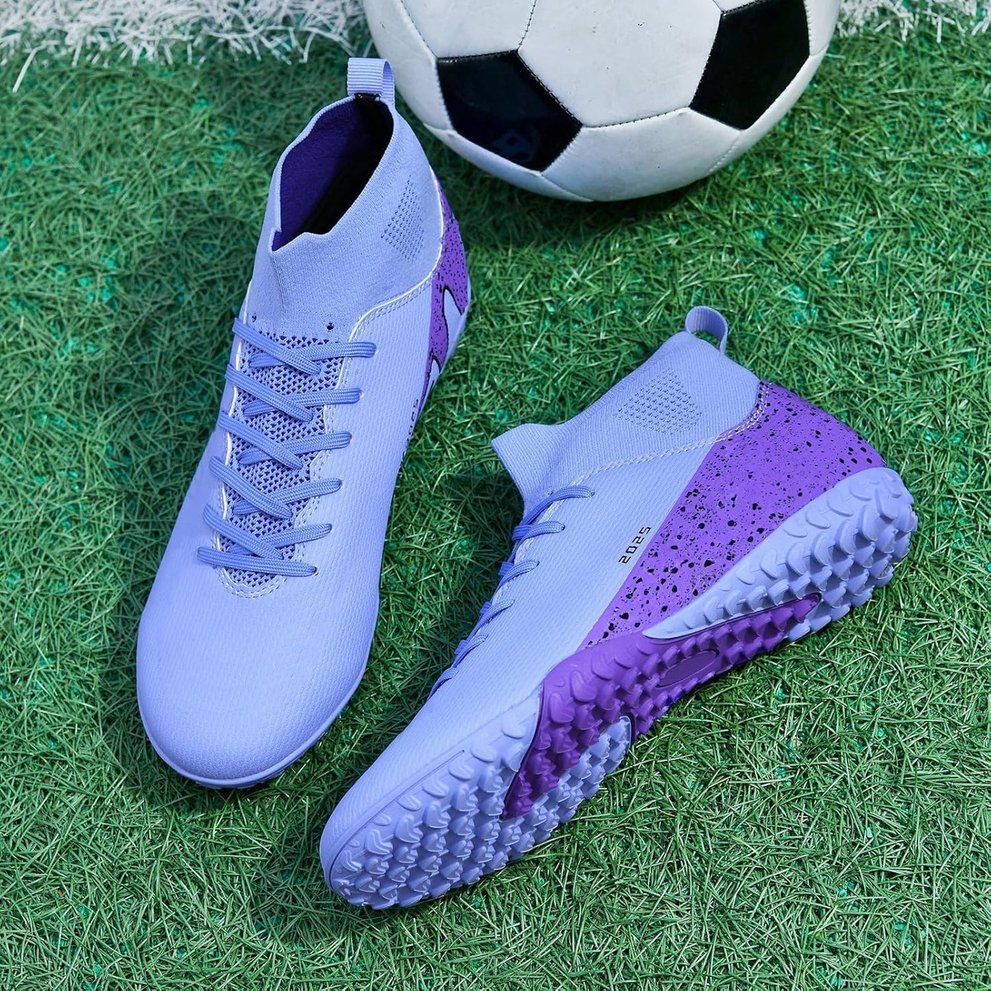 Soccer Cleats for Mens Womens Indoor Soccer Shoes Unisex Baseball Turf Shoes Youth Rugby Shoes Adult AG FG TF Football Boots Wide Training Sneaker