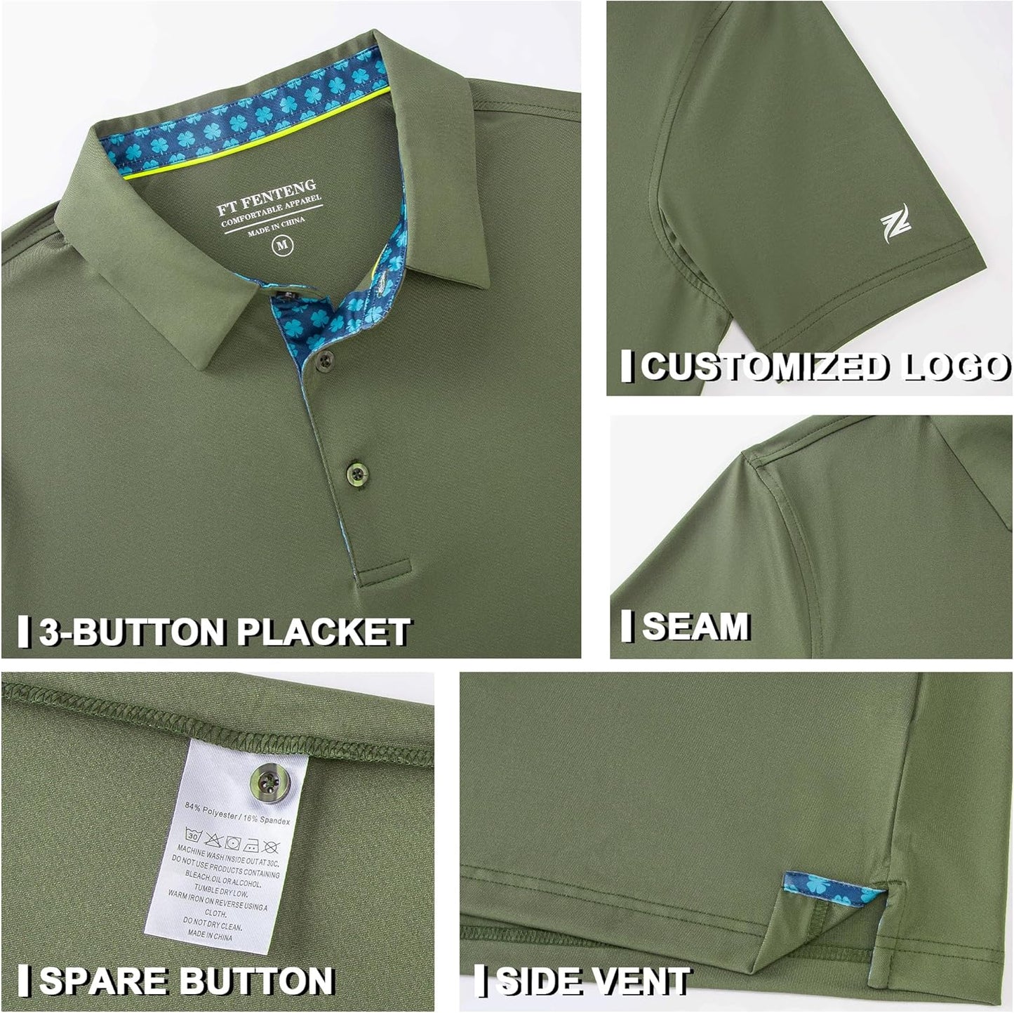 Mens Polo Shirts Short Casual Solid Stylish Dry Fit Performance Designed Collared Golf Polo Shirts for Men
