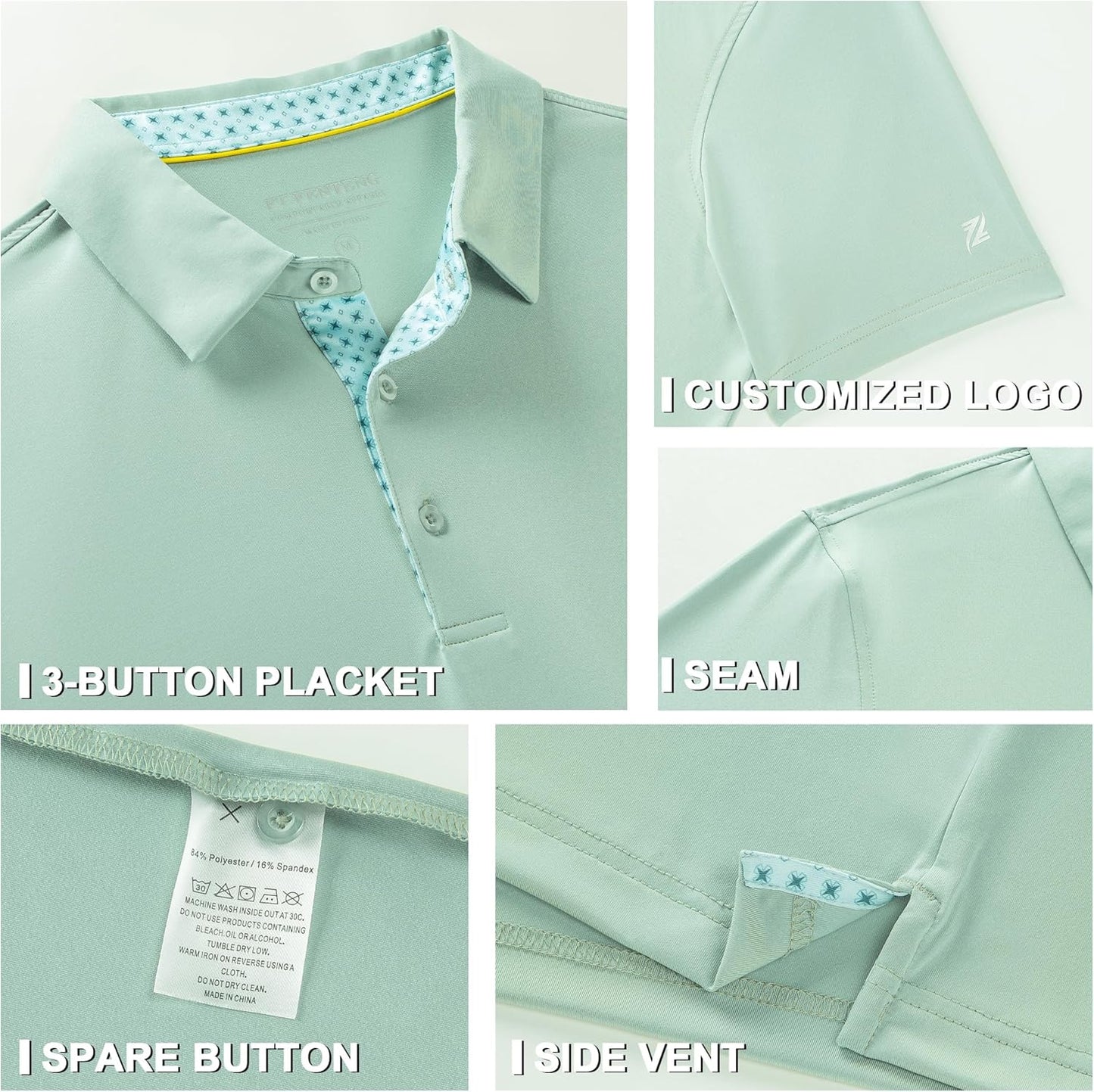 Mens Polo Shirts Short Casual Solid Stylish Dry Fit Performance Designed Collared Golf Polo Shirts for Men