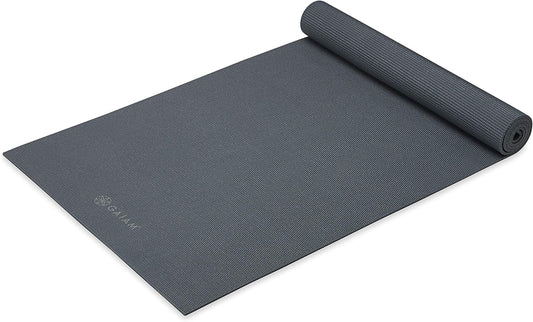 Gaiam Yoga Mat - Premium 5mm Solid Thick Non Slip Exercise & Fitness Mat for All Types of Yoga, Pilates & Floor Workouts (68" x 24" x 5mm)