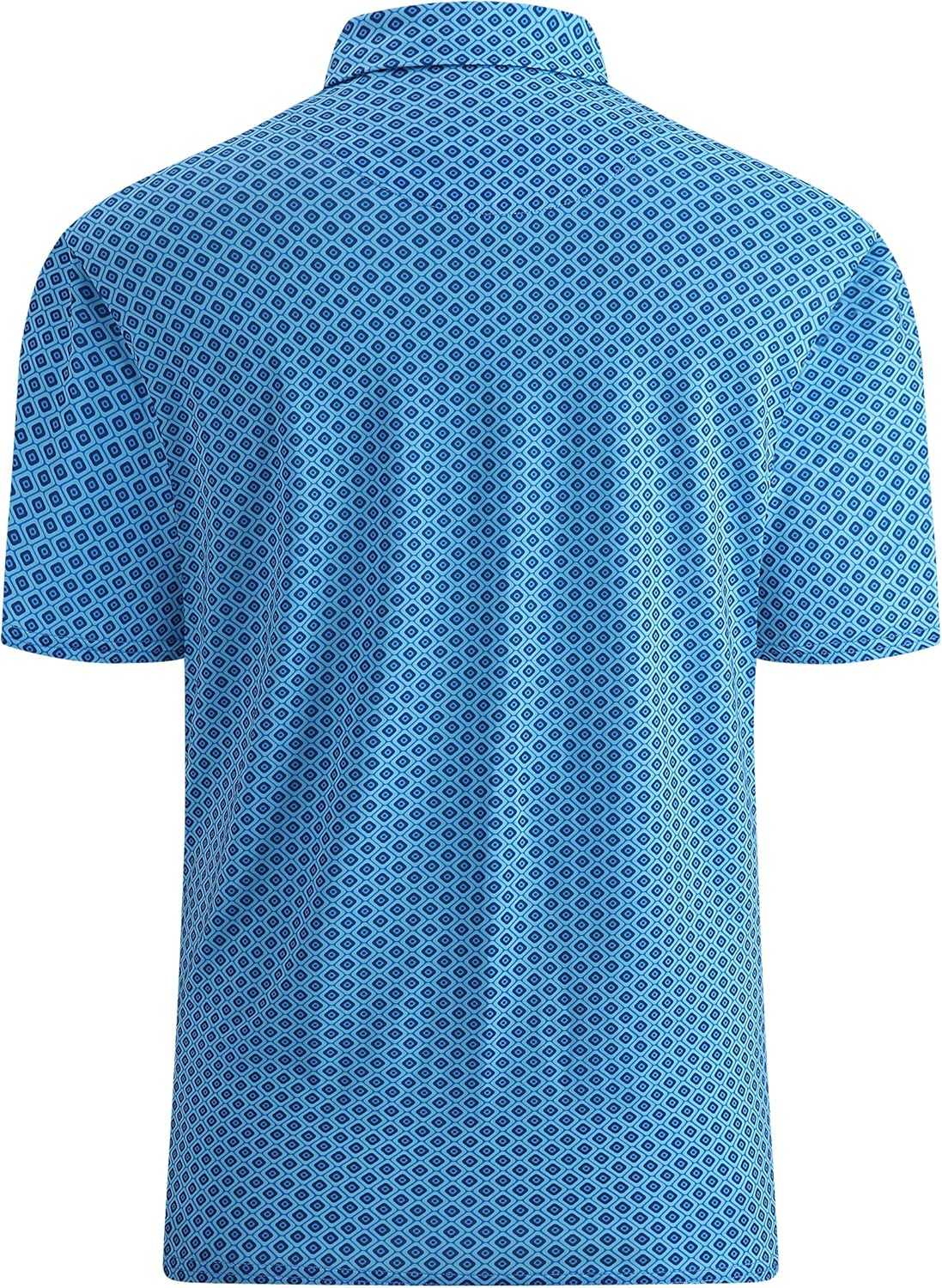 Esabel.C Golf Shirts for Men Dry Fit Performance Short Sleeve Print Moisture Wicking Collared Shirt