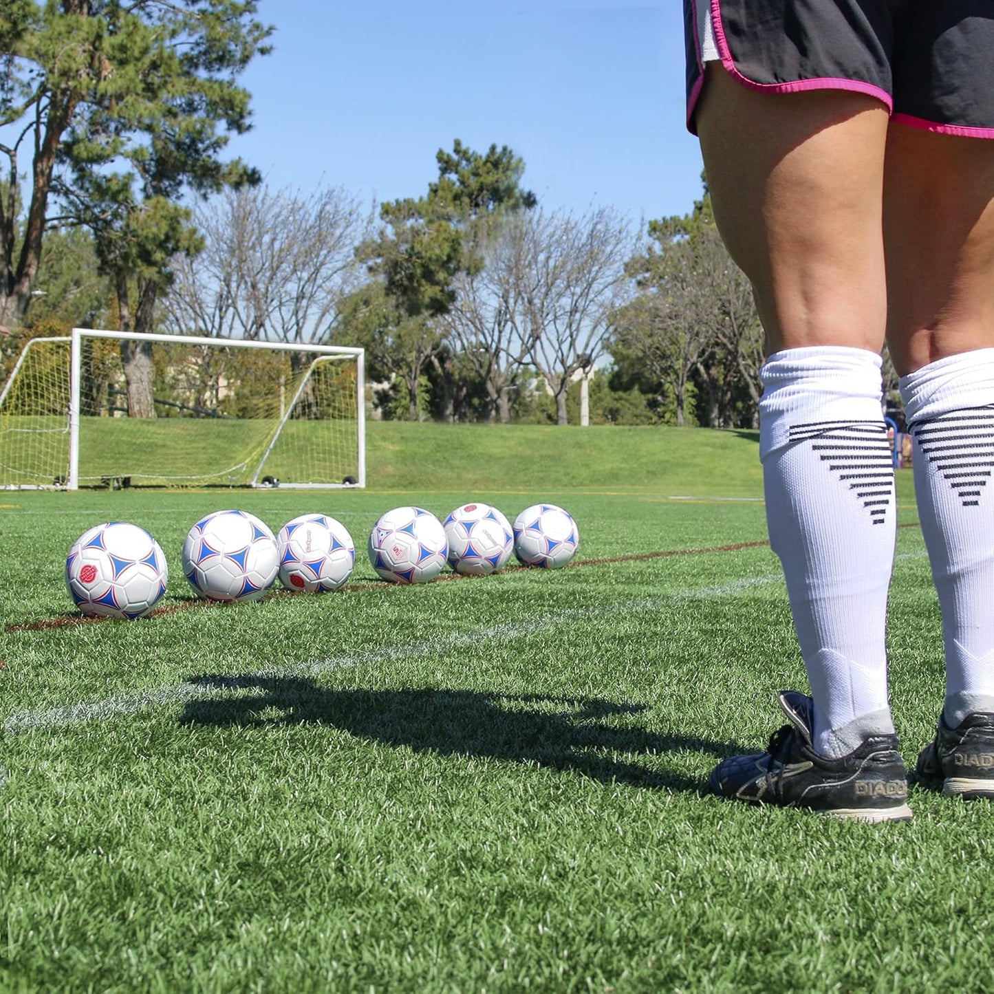 GoSports Premier Soccer Ball with Premium Pump 6 Pack, Size 5