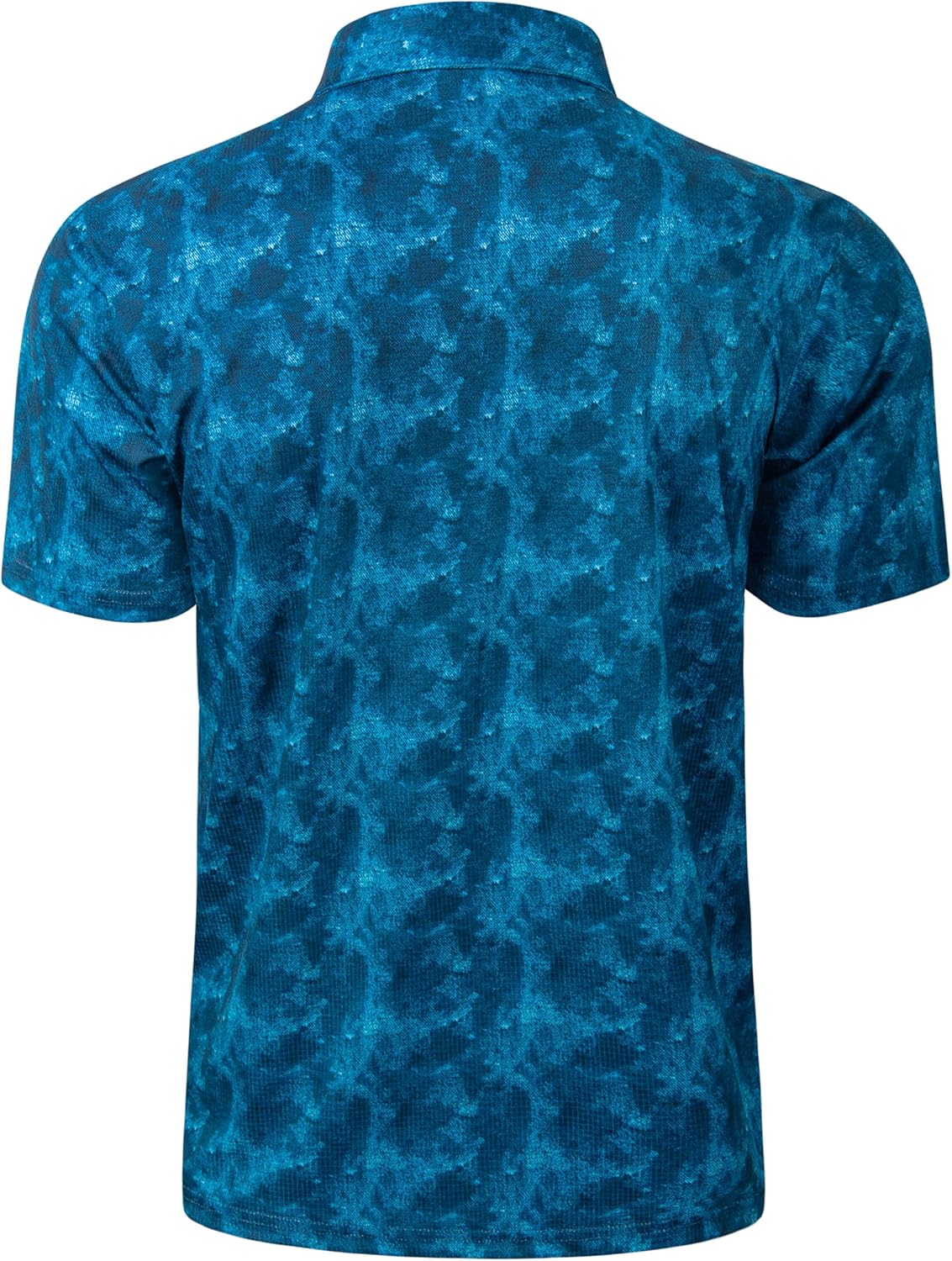 TAPULCO Mens Quick Dry Polo Shirts Camouflage Pattern Performance Athletic Lightweight Breathable Casual Golf Tshirts