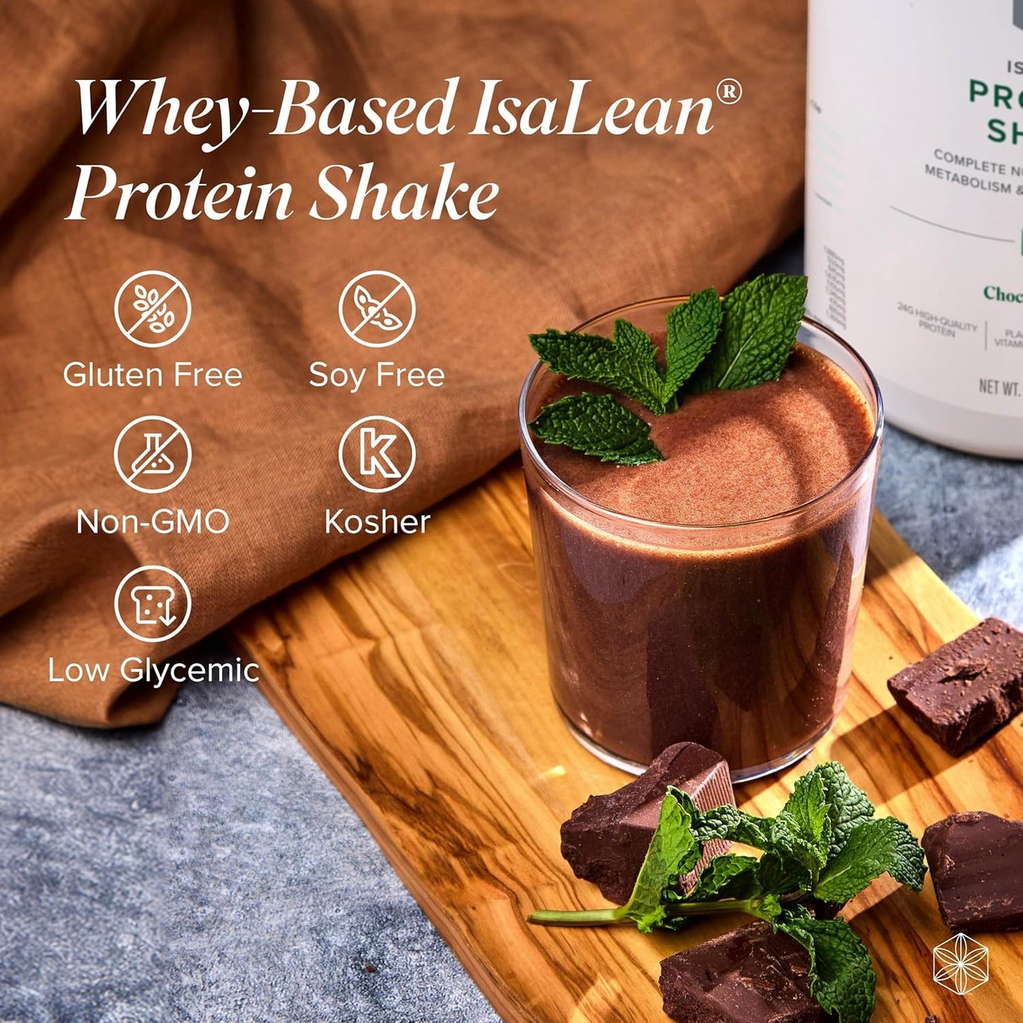 IsaLean Protein Shake - Complete Superfood Meal Replacement for Maintaining Healthy Weight and Lean Muscle Growth with 24 Vitamins and Minerals - 29.1 oz - 14 Meal Canister (Chocolate Mint) - Canister