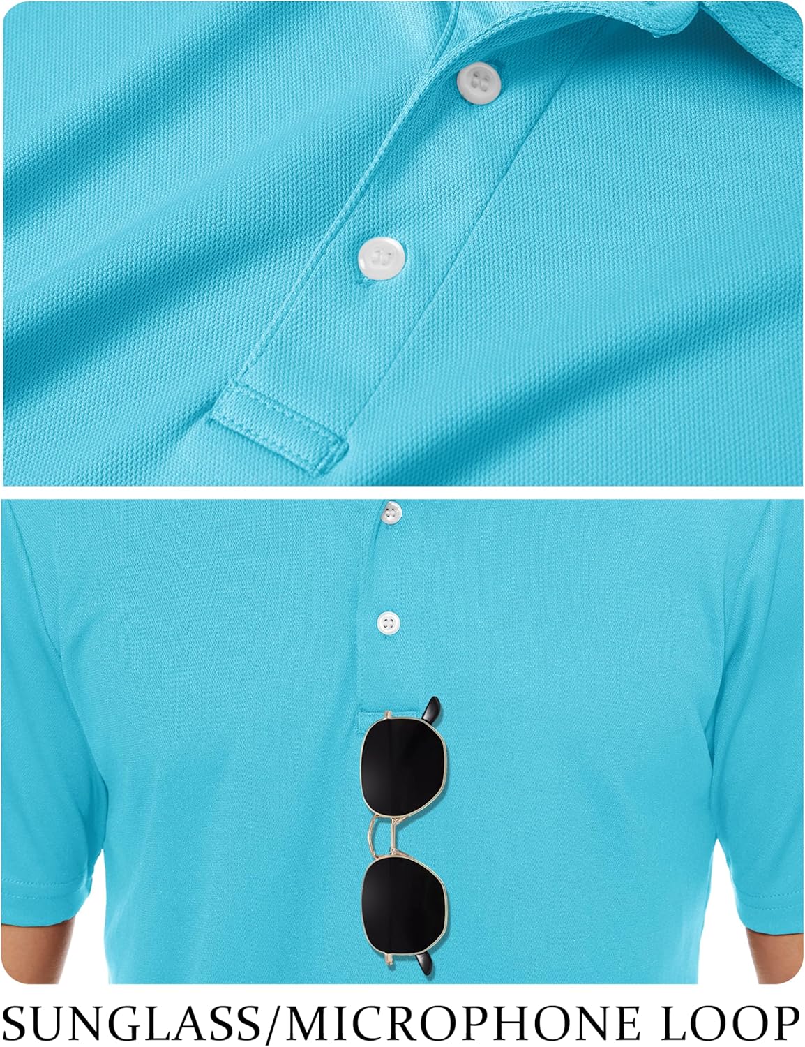 TACVASEN Mens Golf Shirt Dry Fit Mens Polo Shirts Short Sleeve Performance Golf Polos for Men with Collar Work Shirts