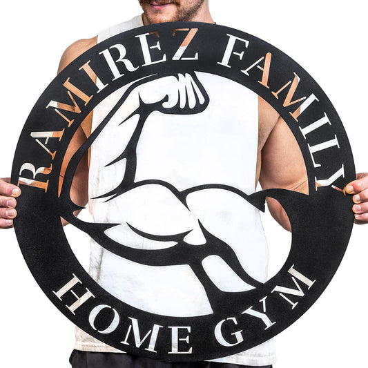Metal Fitness Sign | Custom Home Gym Sign | Weightlifting Gift | Workout Room Decor | Gym Wall Art | Cross Fit Sign | Fitness Gift