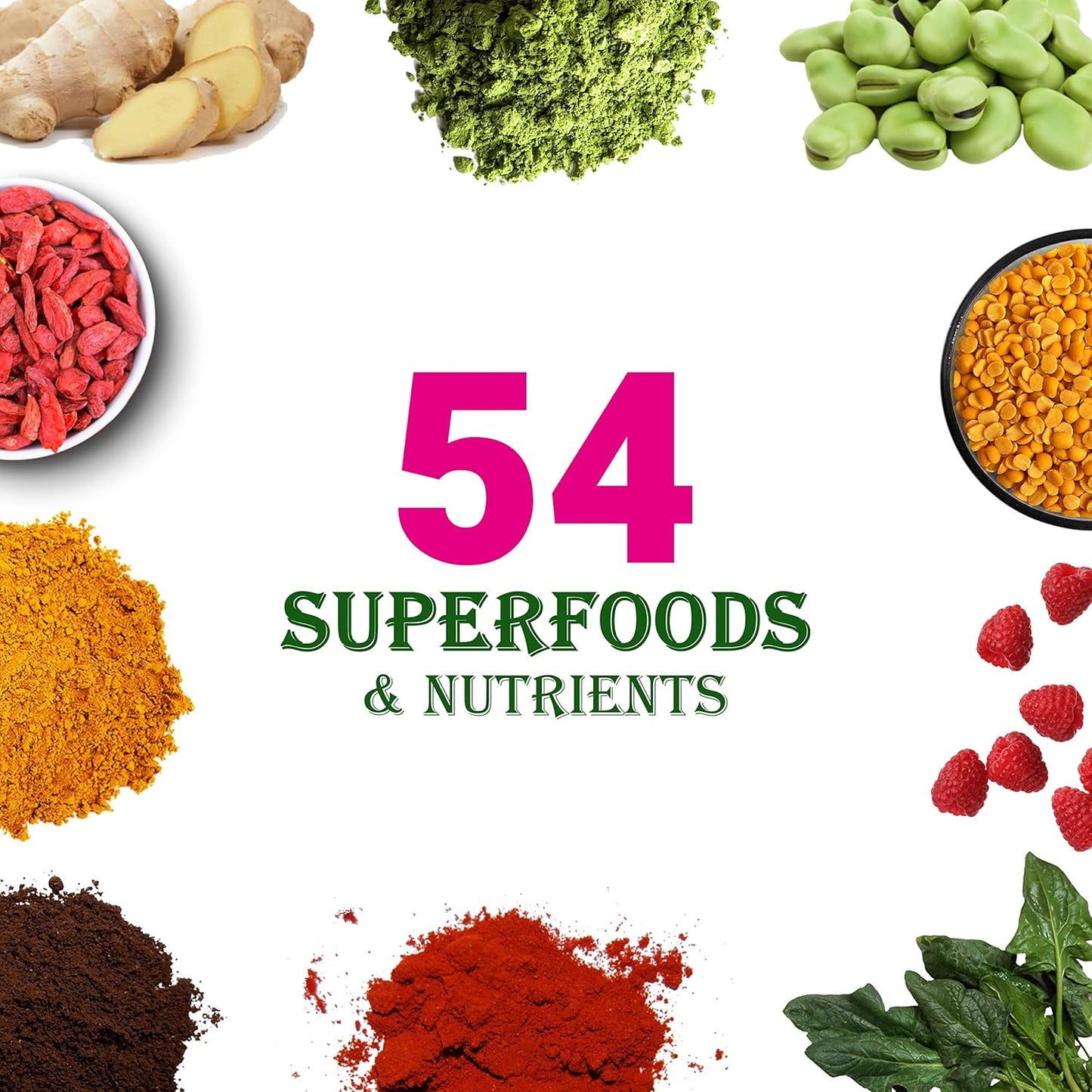 UpNourish Strawberry Banana Vegan Protein Powder 54 Superfoods Powder,1.5 Billion CFU Probiotics 21g Plant Based Protein,No Sugar No Dairy No GMO Dairy Free,Meal Replacement Shake Keto-Friendly Low-Carb Diet,15 Servings