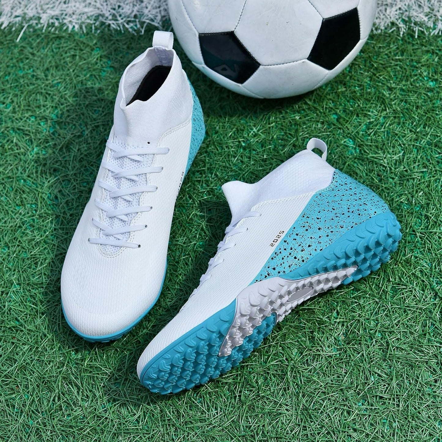 Soccer Cleats for Mens Womens Indoor Soccer Shoes Unisex Baseball Turf Shoes Youth Rugby Shoes Adult AG FG TF Football Boots Wide Training Sneaker